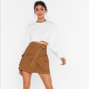 Nasty Gal Brown Utility skirt NWT